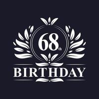 Logotipo de 68 cumpleaños, celebración de 68 años. vector