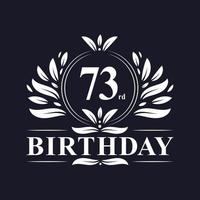 73rd Birthday logo, 73 years Birthday celebration. vector
