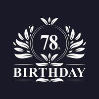 78th Birthday logo, 78 years Birthday celebration. vector