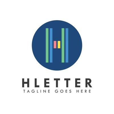 Alphabet h letter logo and icon design