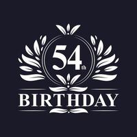 54 years Birthday logo, 54th Birthday celebration. vector