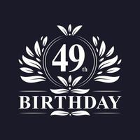 49th Birthday logo, 49 years Birthday celebration. vector