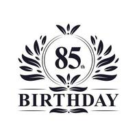 85 years Birthday logo, 85th Birthday celebration. vector