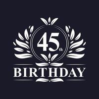 45th Birthday logo, 45 years Birthday celebration. vector