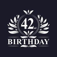 42nd Birthday logo, 42 years Birthday celebration. vector
