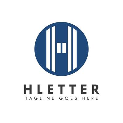 Alphabet h letter logo and icon design