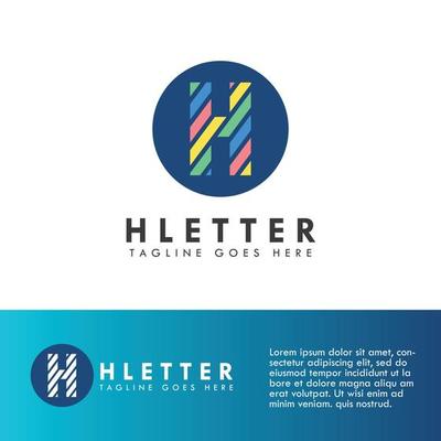 Alphabet h letter logo and icon design