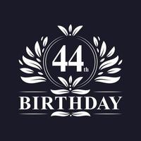 44th Birthday logo, 44 years Birthday celebration. vector