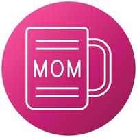 MOM Mug Icon Style vector
