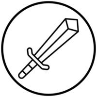 Sword Toy Icon Style vector