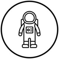 estilo de icono de traje de astronauta vector