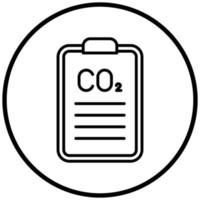 Carbon dioxide Report Icon Style vector