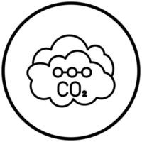 Carbon dioxide Icon Style vector