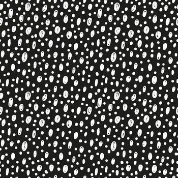 patrón sin costuras en blanco y negro con puntos esbozados al azar. vector