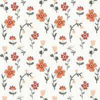 Beautiful seamless raster pattern with simple flowers. Background with decorative floral ornaments for textiles, wrappers, fabrics, clothing, covers, paper, printing, scrapbooking. soft color flower vector