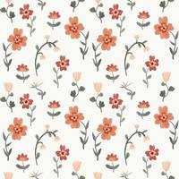 Beautiful seamless raster pattern with simple flowers. Background with decorative floral ornaments for textiles, wrappers, fabrics, clothing, covers, paper, printing, scrapbooking. soft color flower vector