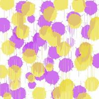 Multicolored splash watercolor paint blot - template for your designs. Yellow and purple colored vector
