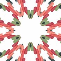 Abstract composition in crimson and green tones. Modern creative hand drawn background. vector
