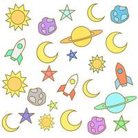 Astronomy cute background vector