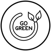 Go Green Icon Style vector