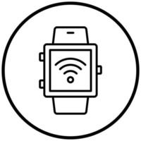 estilo de icono de reloj inteligente vector