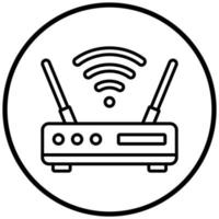 estilo de icono de enrutador wifi vector