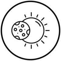 Solar Eclipse Icon Style vector