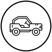 estilo de icono de coche buggy vector