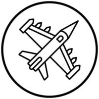 Army Jet Icon Style vector