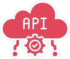 estilo de icono de API vector