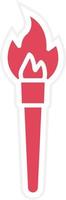 Pirate Torch Icon Style vector