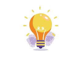 Idea bulb flat design icon vector