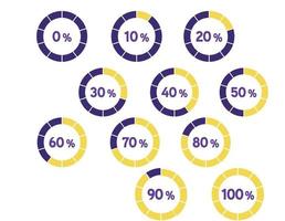 círculo gráfico gráfico diseño plano porcentaje vector