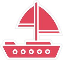 Yachting Icon Style vector