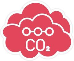 Carbon dioxide Icon Style vector