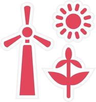 Energy Sources Icon Style vector