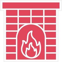 Fireplace Icon Style vector