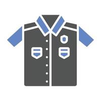estilo de icono de uniforme de policía vector