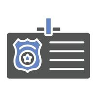 Police ID Card Icon Style vector