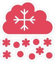 estilo de icono de nieve pesada vector