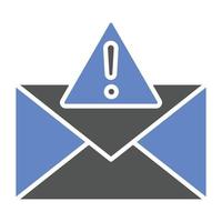 estilo de icono de alerta de correo electrónico vector