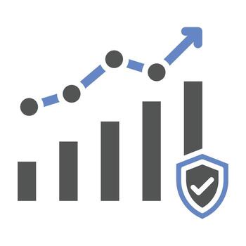 Secure Statistics Icon Style vector