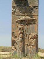 Ancient Persian artwork near Persepolis, Iran photo