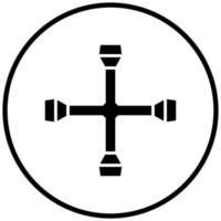 Cross Wrench Icon Style vector