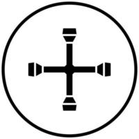 Cross Wrench Icon Style vector