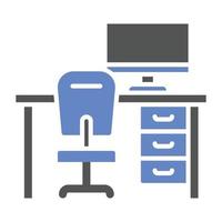 estilo de icono de lugar de trabajo vector