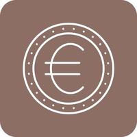 Euro Multicolor Round Corner Line Inverted Icon vector