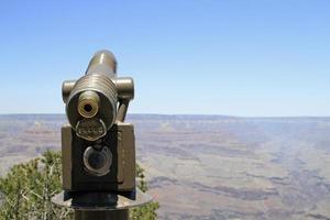 punto de vista con telescopio en el gran cañón foto