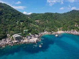 Aerial view on Hing Wong Bay on Koh Tao island, Thailand photo