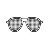 Pinhole glasses linear icon. Stenopeic glasses. Thin line illustration. Medical spectacles with holes. Vector isolated outline drawing